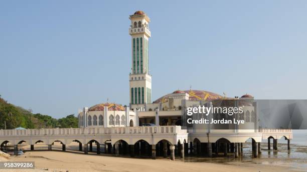 floating mosque of penang - jordan lye stock pictures, royalty-free photos & images