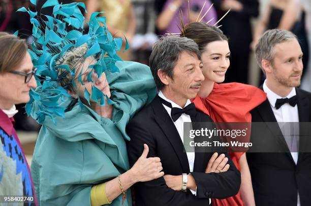 Hamish Bowles, Frances McDormand, Pierpaolo Piccioli, Anne Hathaway and Adam Shulman attend the Heavenly Bodies: Fashion & The Catholic Imagination...