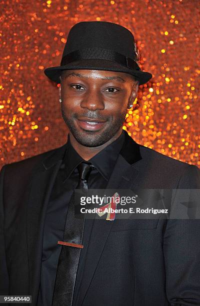 Actor Nelsan Ellis arrives at HBO's Post Golden Globe Awards Party held at Circa 55 Restaurant at The Beverly Hilton Hotel on January 17, 2010 in...