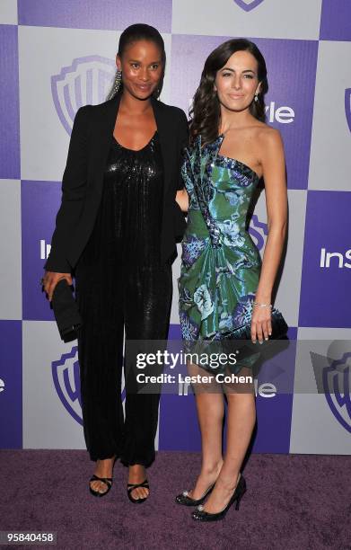 Actresses Joy Bryant and Camilla Belle attend the InStyle and Warner Bros. 67th Annual Golden Globes post party held at the Oasis Courtyard at The...