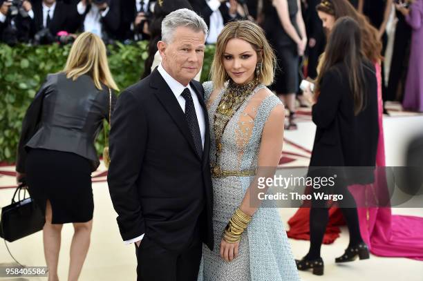 Recording artist David Foster and Katharine McPhee attend the Heavenly Bodies: Fashion & The Catholic Imagination Costume Institute Gala at The...