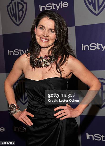 Actress Julia Ormond attends the InStyle and Warner Bros. 67th Annual Golden Globes post party held at the Oasis Courtyard at The Beverly Hilton...