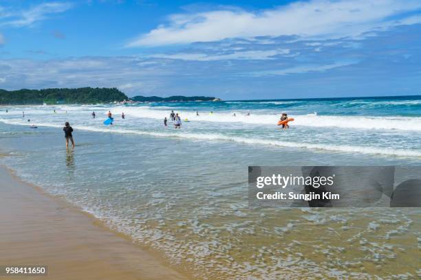 landscape of summer beach at east coast of korea - yangyang stock pictures, royalty-free photos & images