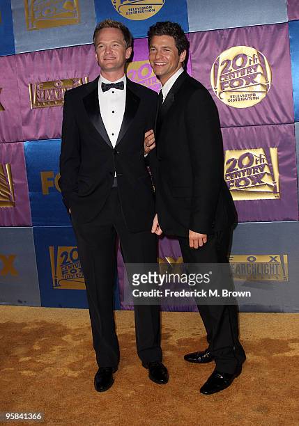 Actor Neil Patrick Harris and David Burtka arrive at the FOX 2010 Golden Globes Party held at Craft on January 17, 2010 in Century City, California.