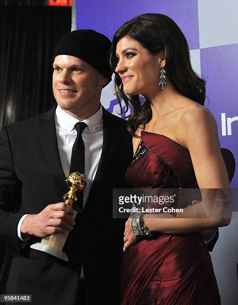 Actors Michael C. Hall and Jennifer Carpenter attend the InStyle and Warner Bros. 67th Annual Golden Globes post party held at the Oasis Courtyard at...