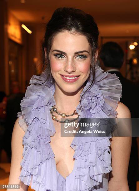 Actress Jessica Lowndes attends AMC's Golden Globes viewing party at The Beverly Hilton Hotel on January 17, 2010 in Beverly Hills, California.