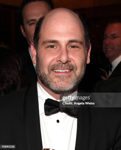 Mad Men' creator Matthew Weiner attends AMC's Golden Globes viewing party at The Beverly Hilton Hotel on January 17, 2010 in Beverly Hills,...