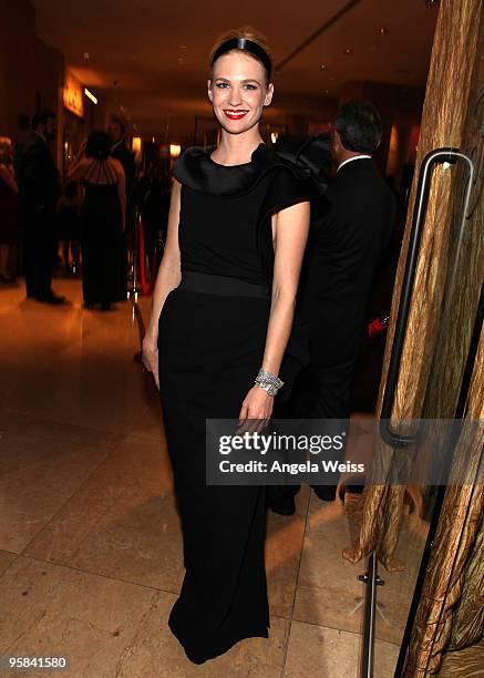 Actress January Jones attends AMC's Golden Globes viewing party at The Beverly Hilton Hotel on January 17, 2010 in Beverly Hills, California.