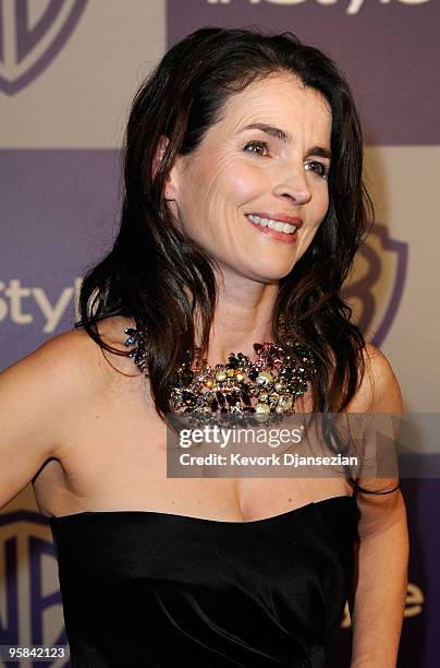Actress Julia Ormond arrives at the InStyle and Warner Bros. 67th Annual Golden Globes after party held at the Oasis Courtyard at The Beverly Hilton...