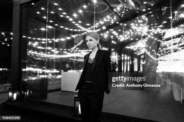 Clemence Poesy attend the Women in Motion Awards Dinner, presented by Kering and the 71th Cannes Film Festival at the Place de la Castre on May 13,...