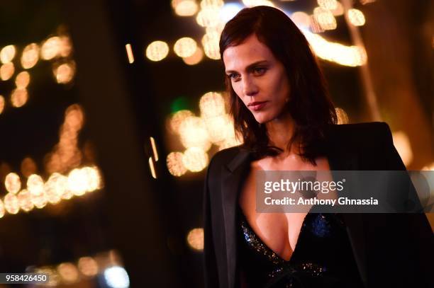 Aymeline Valade attends the Women in Motion Awards Dinner, presented by Kering and the 71th Cannes Film Festival at the Place de la Castre on May 13,...
