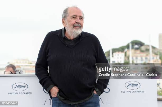 Carlos Diegues attends the "The Great Mystical Circus " Photocall during the 71st annual Cannes Film Festival at Palais des Festivals on May 14, 2018...