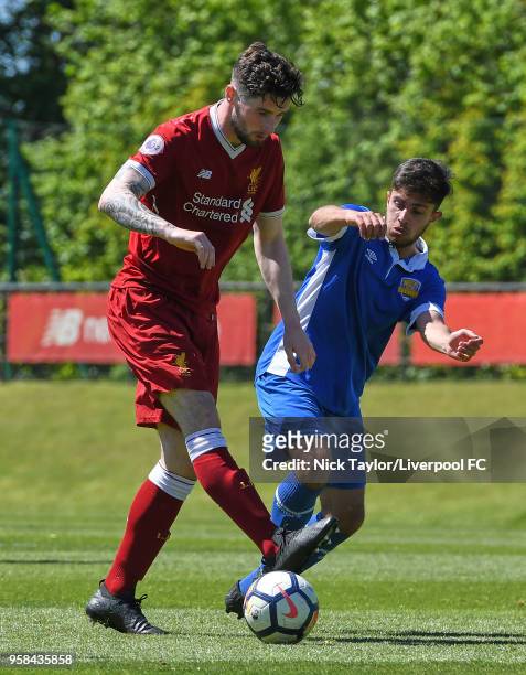 Corey Whelan of Liverpool in action at The Kirkby Academy on May 14, 2018 in Kirkby, England.