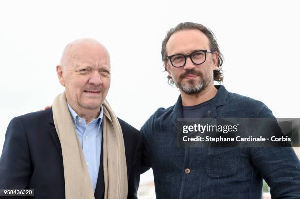 Jean-Paul Rappeneau and Vincent Perez attend the "Cyrano De Bergerac" Photocall during the 71st annual Cannes Film Festival at Palais des Festivals...