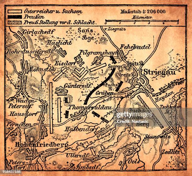 battle of hohenfriedberg or hohenfriedeberg, now dobromierz, also known as the battle of striegau, now strzegom, was one of frederick the great's most admired victories ,4 june 1745 - admired stock illustrations