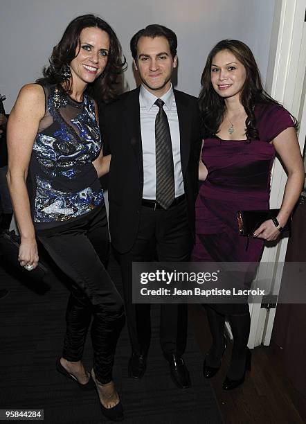 Amy Landecker, Michael Stuhlbarg and guest arrive at the NY Times Style Magazine's Golden Globe Awards Cocktail at Chateau Marmont on January 15,...