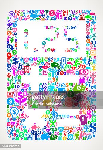 計算機貨幣向量圖示模式 計算機貨幣向量圖示模式