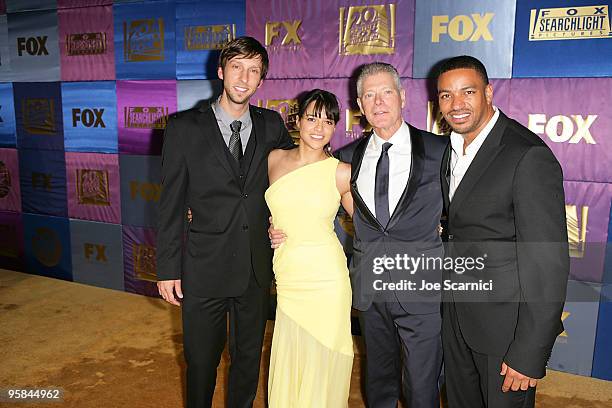 Actors Joel Moore, Michelle Rodriguez, Stephen Lang and Laz Alonso arrives at FOX Hosts 2010 Golden Globe Nominees Party at Craft on January 17, 2010...