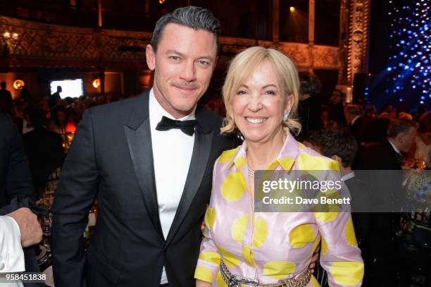 Luke Evans and Sally Greene attend The Old Vic Bicentenary Ball to celebrate the theatre's 200th birthday at The Old Vic Theatre on May 13, 2018 in...