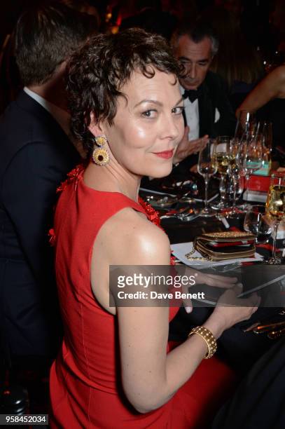 Helen McCrory, wearing Buccellati jewelry, attends The Old Vic Bicentenary Ball to celebrate the theatre's 200th birthday at The Old Vic Theatre on...