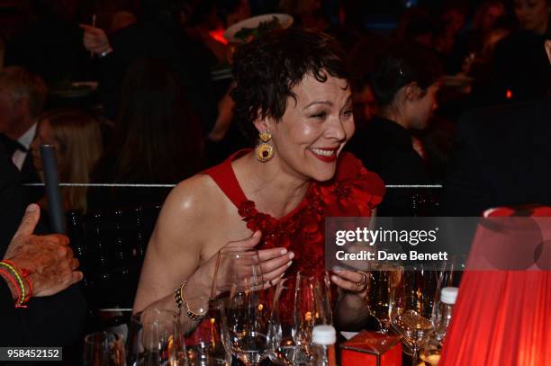 Helen McCrory, wearing Buccellati jewelry, attends The Old Vic Bicentenary Ball to celebrate the theatre's 200th birthday at The Old Vic Theatre on...