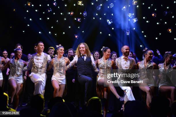 Tim Minchin performs with cast at The Old Vic Bicentenary Ball to celebrate the theatre's 200th birthday at The Old Vic Theatre on May 13, 2018 in...