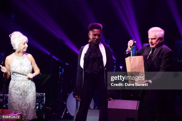 Debbie McGee, Jade Anouka and Sir Derek Jacobi attend The Old Vic Bicentenary Ball to celebrate the theatre's 200th birthday at The Old Vic Theatre...