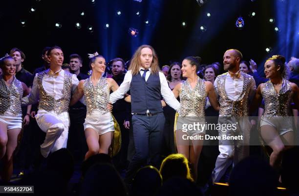 Tim Minchin performs with cast at The Old Vic Bicentenary Ball to celebrate the theatre's 200th birthday at The Old Vic Theatre on May 13, 2018 in...
