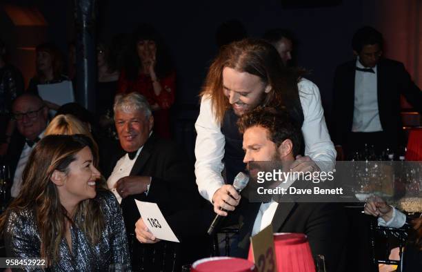 Amelia Warner, Tim Minchin and Jamie Dornan attend The Old Vic Bicentenary Ball to celebrate the theatre's 200th birthday at The Old Vic Theatre on...