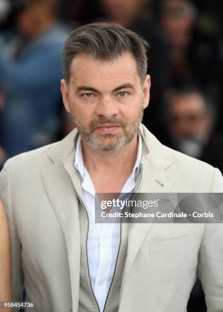 French actor Clovis Cornillac attends the photocall for the "Little Tickles " during the 71st annual Cannes Film Festival at Palais des Festivals on...