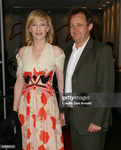 Cate Blanchett and Andrew Upton arrive at the 2009 Sydney Theatre Awards, rewarding work from the 2009 calendar, at Club Swans on January 18, 2010 in...