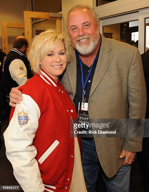 Country Artists Lorrie Morgan and Producer/CC Partner James Stroud at the ribbon cutting during the Country Crossing Grand Opening Kick-Off...