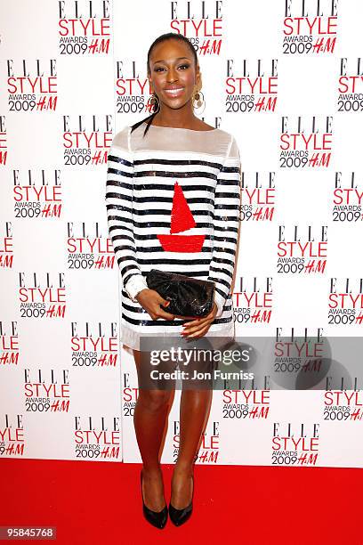 Alexandra Burke attends the ELLE Style Awards 2009 held at Big Sky London Studios on February 9, 2009 in London, England.