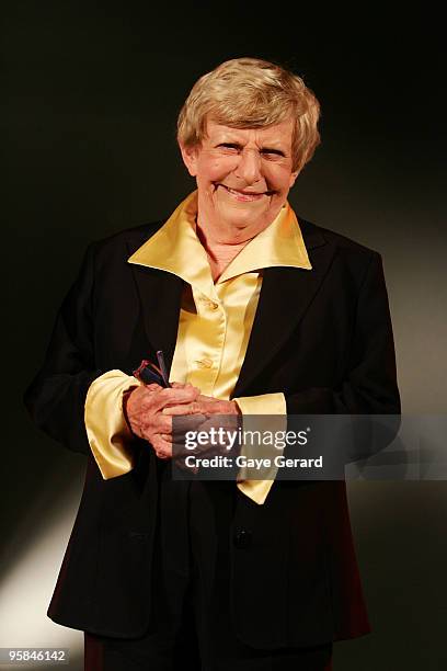 Wendy Blacklock receives the award for Lifetime Achievement at the 2009 Sydney Theatre Awards, rewarding work from the 2009 calendar, at Club Swans...
