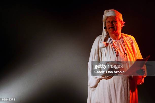 Drew Forsythe performs live on stage at the 2009 Sydney Theatre Awards, rewarding work from the 2009 calendar, at Club Swans on January 18, 2010 in...