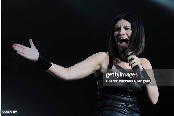 Laura Pausini performs at Datch forum on April 14, 2009 in Milan, Italy.