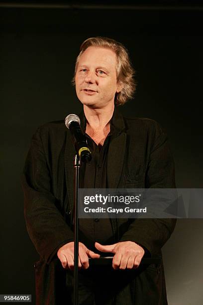 Andrew Bovell receives the award for Best New Australian Work for 'When the Rain Stops Falling' at the 2009 Sydney Theatre Awards, rewarding work...