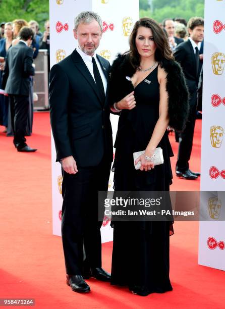 John Simm and Kate Magowan attending the Virgin TV British Academy Television Awards 2018 held at the Royal Festival Hall, Southbank Centre, London.