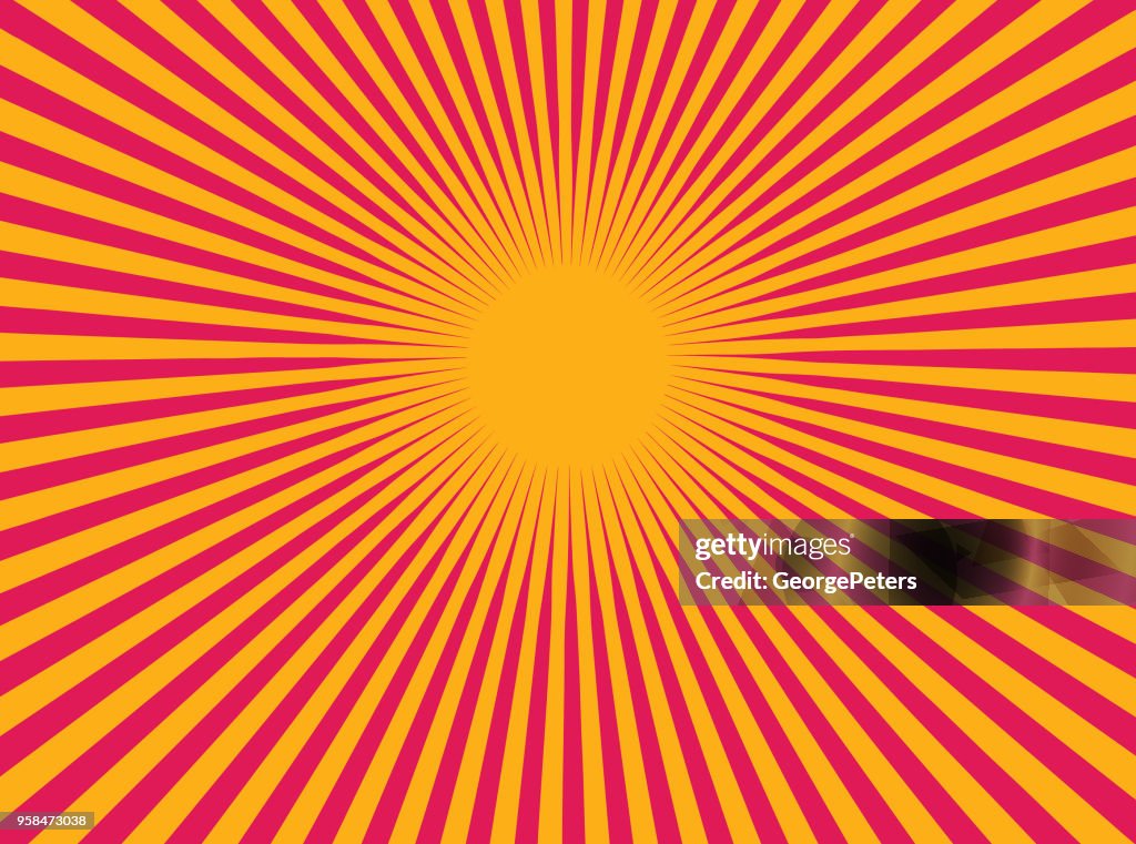 Sunburst Vector colorida