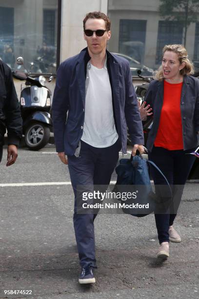 Benedict Cumberbatch seen at BBC Radio 2 on May 14, 2018 in London, England.