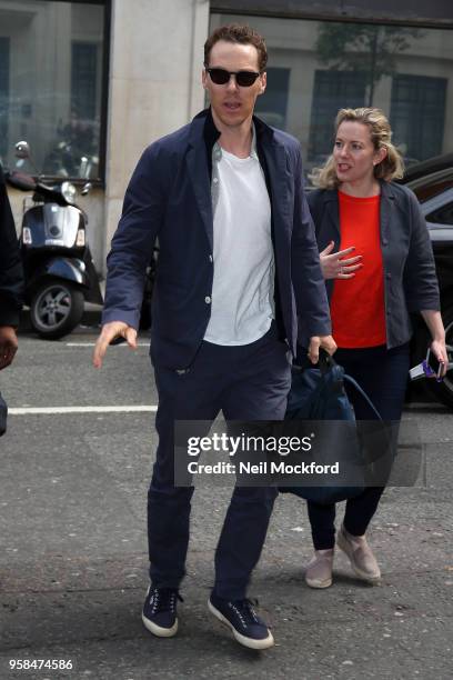 Benedict Cumberbatch seen at BBC Radio 2 on May 14, 2018 in London, England.