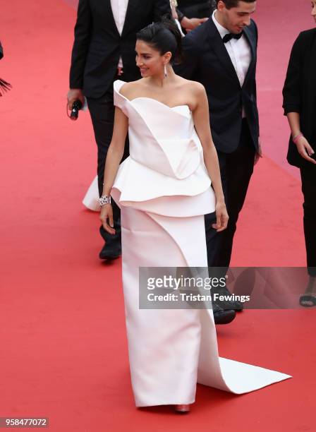 Jessica Kahawaty attends the screening of "BlacKkKlansman" during the 71st annual Cannes Film Festival at Palais des Festivals on May 14, 2018 in...
