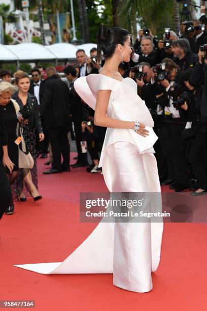 Jessica Kahawaty attends the screening of "BlacKkKlansman" during the 71st annual Cannes Film Festival at Palais des Festivals on May 14, 2018 in...