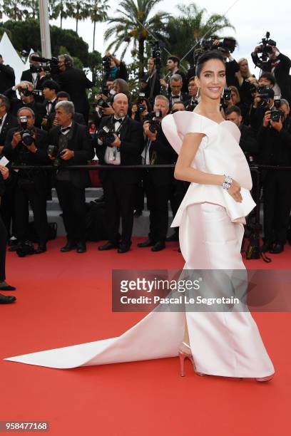 Jessica Kahawaty attends the screening of "BlacKkKlansman" during the 71st annual Cannes Film Festival at Palais des Festivals on May 14, 2018 in...
