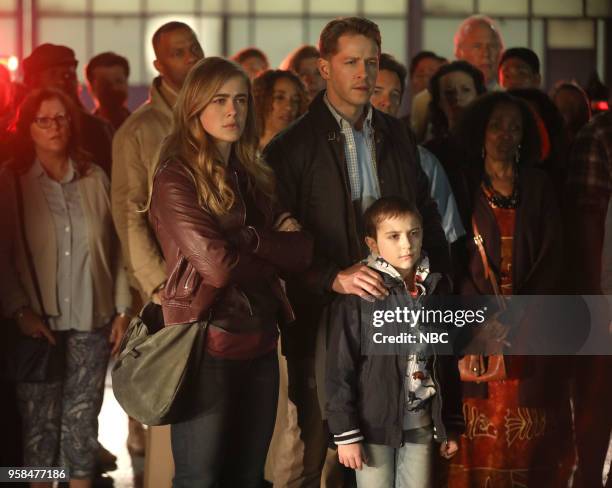 Pilot" -- Pictured: Melissa Roxburgh as Michaela Stone, Josh Dallas as Ben Stone, Jack Messina as Cal Stone --