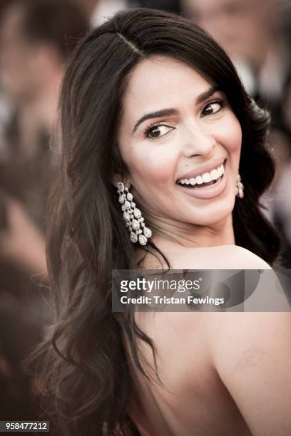 Actress Mallika Sherawat attends the screening of 'Girls Of The Sun ' during the 71st annual Cannes Film Festival on May 12, 2018 in Cannes, France.
