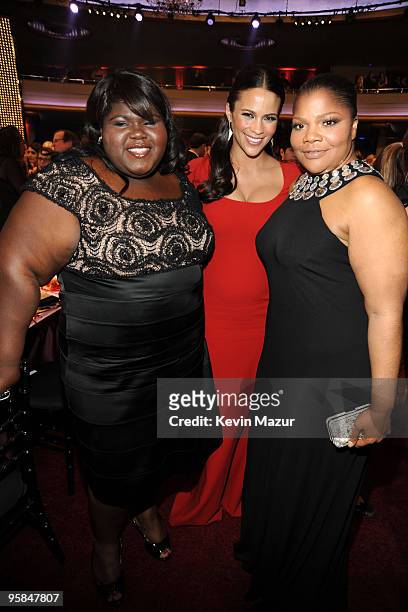 Actresses Gabourey Sidibe, Paula Patton and Mo'Nique during the 15th annual Critics' Choice Movie Awards held at the Hollywood Palladium on January...