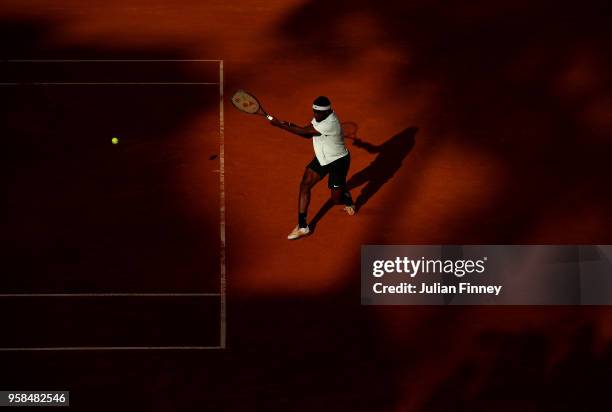 Frances Tiafoe of USA in action in his match against Matteo Berrettini of Italy during day two of the Internazionali BNL d'Italia 2018 tennis at Foro...