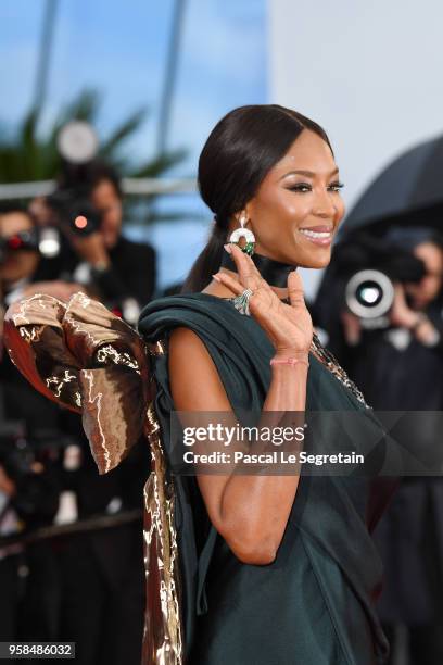 Naomi Campbell attends the screening of "BlacKkKlansman" during the 71st annual Cannes Film Festival at Palais des Festivals on May 14, 2018 in...