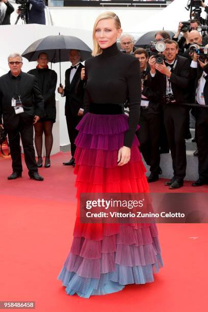 Jury president Cate Blanchett attends the screening of "BlacKkKlansman" during the 71st annual Cannes Film Festival at Palais des Festivals on May...